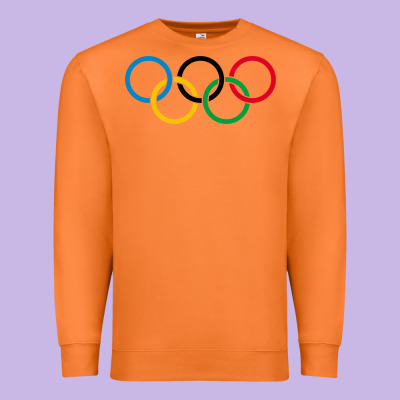 Olympic Rings Premium Sweatshirt Designed By Artisfamous
