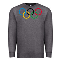 Charcoal Heather Olympic Rings Premium Sweatshirt - artisFamous