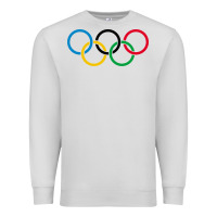 Dove Grey Olympic Rings Premium Sweatshirt - artisFamous