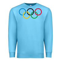 Ocean Blue Olympic Rings Premium Sweatshirt - artisFamous