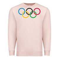 Pale Pink Olympic Rings Premium Sweatshirt - artisFamous