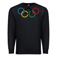 Black Olympic Rings Premium Sweatshirt - artisFamous