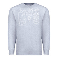 Heather Grey modest Premium Sweatshirt - artisFamous