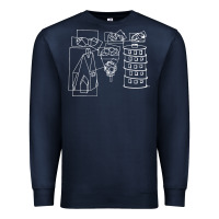 Navy modest Premium Sweatshirt - artisFamous