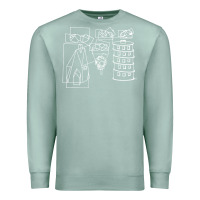 Seafoam modest Premium Sweatshirt - artisFamous
