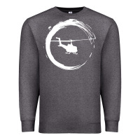 Charcoal Heather helicopter Premium Sweatshirt - artisFamous