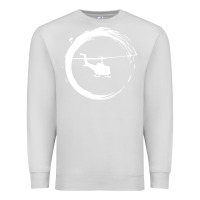 Dove Grey helicopter Premium Sweatshirt - artisFamous