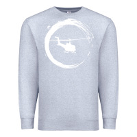 Heather Grey helicopter Premium Sweatshirt - artisFamous