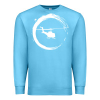 Ocean Blue helicopter Premium Sweatshirt - artisFamous