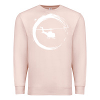 Pale Pink helicopter Premium Sweatshirt - artisFamous