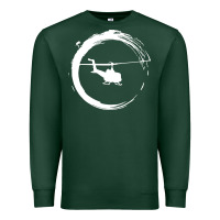 Sports Green helicopter Premium Sweatshirt - artisFamous