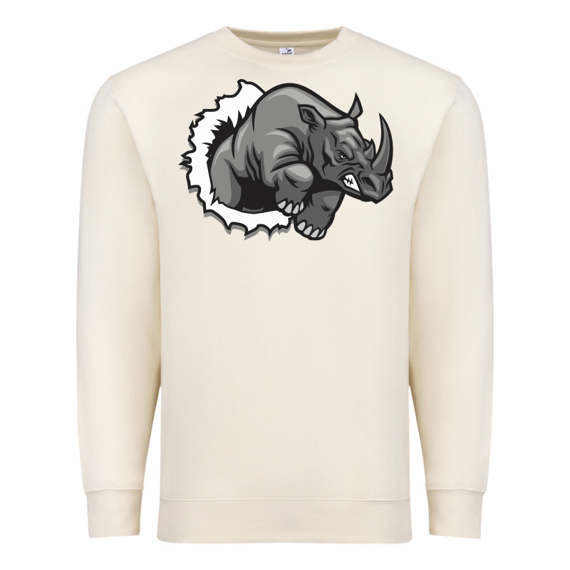 Rhino Premium Sweatshirt by artisFamous | Teevron