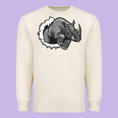 Rhino Premium Sweatshirt Designed By Artisfamous