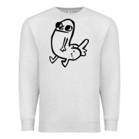 Oatmeal Heather Dickbutt Premium Sweatshirt - artisFamous