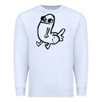 White Dickbutt Premium Sweatshirt - artisFamous