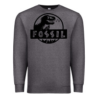 Charcoal Heather fossil dinosaur  wild life Premium Sweatshirt - artisFamous