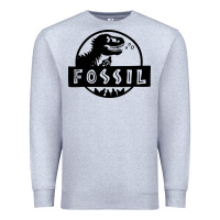 Heather Grey fossil dinosaur  wild life Premium Sweatshirt - artisFamous