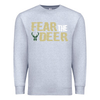 Heather Grey fear the deer Premium Sweatshirt - artisFamous