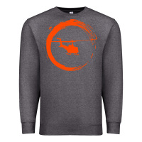 Charcoal Heather helicopter Premium Sweatshirt - artisFamous