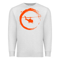 Oatmeal Heather helicopter Premium Sweatshirt - artisFamous