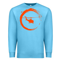Ocean Blue helicopter Premium Sweatshirt - artisFamous