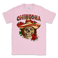 Bubblegum Pink Chingona with roses Mexico Classic Tee - HowdyJamesFarm