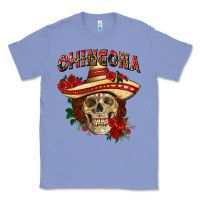 Colony Blue Chingona with roses Mexico Classic Tee - HowdyJamesFarm