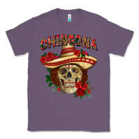 Lavender Chingona with roses Mexico Classic Tee - HowdyJamesFarm