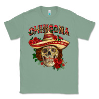 Sage Chingona with roses Mexico Classic Tee - HowdyJamesFarm