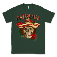 Sports Green Chingona with roses Mexico Classic Tee - HowdyJamesFarm