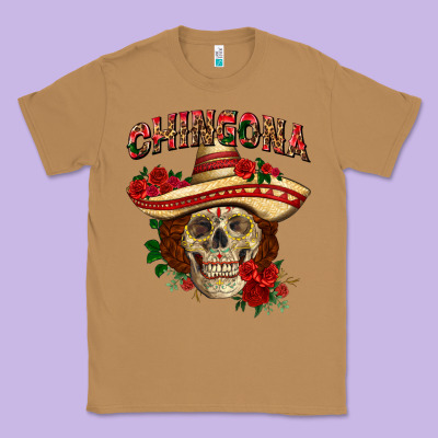 Chingona With Roses Mexico Classic Tee Designed By Howdyjamesfarm