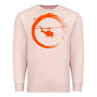 Pale Pink helicopter Premium Sweatshirt - artisFamous