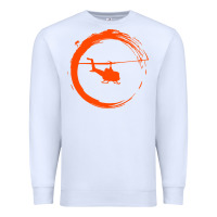 White helicopter Premium Sweatshirt - artisFamous
