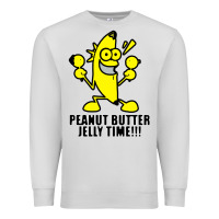 Dove Grey peanut butter jelly time banana Premium Sweatshirt - artisFamous