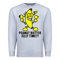 Heather Grey peanut butter jelly time banana Premium Sweatshirt - artisFamous