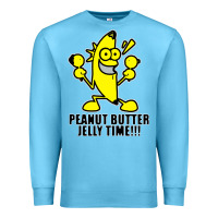 Ocean Blue peanut butter jelly time banana Premium Sweatshirt - artisFamous