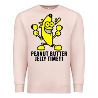 Pale Pink peanut butter jelly time banana Premium Sweatshirt - artisFamous
