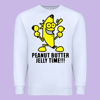 Peanut Butter Jelly Time Banana Premium Sweatshirt Designed By Artisfamous