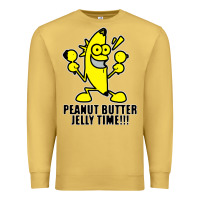 Antique Gold peanut butter jelly time banana Premium Sweatshirt - artisFamous