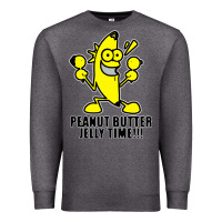 Charcoal Heather peanut butter jelly time banana Premium Sweatshirt - artisFamous