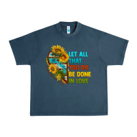 Midnight Navy let all that you do be done in love Urban Heavy Tee - BundleAndBundleShop