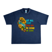 Navy let all that you do be done in love Urban Heavy Tee - BundleAndBundleShop