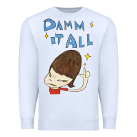 White Damm It All Premium Sweatshirt - artisFamous