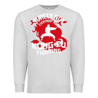 Dove Grey surely not everybody was kung fu fighting Premium Sweatshirt - artisFamous