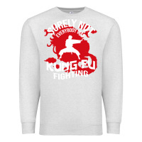 Oatmeal Heather surely not everybody was kung fu fighting Premium Sweatshirt - artisFamous