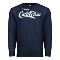 Navy enjoy california Premium Sweatshirt - artisFamous