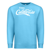 Ocean Blue enjoy california Premium Sweatshirt - artisFamous