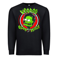 Black voodoo glow skulls Premium Sweatshirt - artisFamous