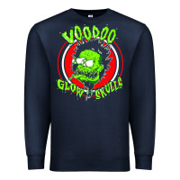 Navy voodoo glow skulls Premium Sweatshirt - artisFamous