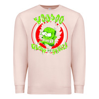 Pale Pink voodoo glow skulls Premium Sweatshirt - artisFamous